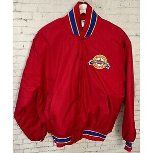 Macys Thanksgiving Day Parade Red Jacket Performance Team Bomber Coat Sz M R1